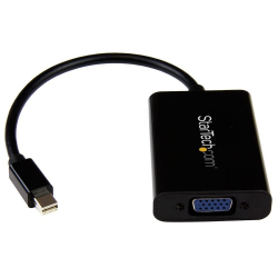 商品画像:Mini DisplayPort - VGA変換アダプタ 2chステレオオーディオ対応 最大解像度1920x1200/ 1080p ミニディスプレイポート/Mini DP(オス)- D-Sub15ピン(メス ) MDP2VGAA