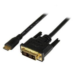 商品画像:ミニHDMI-DVI 変換ケーブル/1m/DVI-D-Mini HDMI アダプタ/1920x1200/ミニHDMI タイプCオス-DVI-D オス HDCDVIMM1M