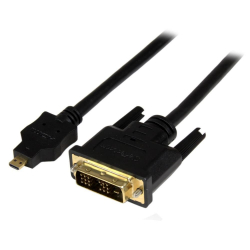 商品画像:Micro HDMI - DVI-D変換ケーブル 2m マイクロHDMI(19ピン) オス- DVI-D(19ピン) オス 1920x1200 HDDDVIMM2M