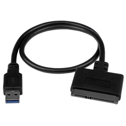 商品画像:2.5インチSATA - USB 3.1 アダプタケーブル USB 3.1 Gen 2(10 Gbps) 2.5インチSATA SSD/HDD対応 USBバスパワー対応 USB312SAT3CB