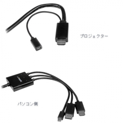 商品画像:HDMI /DisplayPort /Mini DisplayPort - HDMI 変換アダプタケーブル 2m HDMI /ミニディスプレイポート /ディスプレイポート(オス) - DPMDPHD2HD