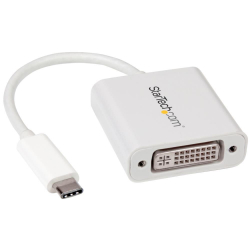 商品画像:USB type-C - DVI変換アダプタ(ホワイト) USB-C ポート搭載MacBook/ Chrombook Pixelに対応 CDP2DVIW