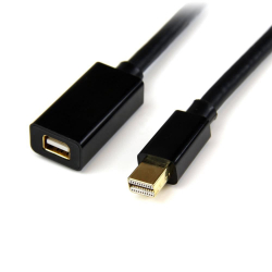 商品画像:Mini DisplayPort 1.2 延長ケーブル/1.8m/4K60Hz/Thunderbolt 2ポート互換/21.6Gbps HBR2/mDPオス-mDPメス/ブラック/ミニディスプレイポート/モニターケーブル MDPEXT6