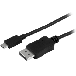 商品画像:USB-C - DisplayPortディスプレイ変換ケーブル USB Type-C - ディスプレイポート変換アダプタ 1m 4K/60Hz ブラック CDP2DPMM1MB