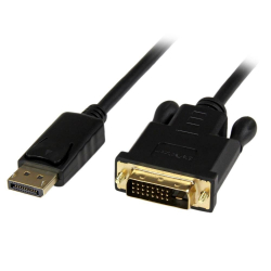 商品画像:DisplayPort - DVIアクティブケーブル 1.8m DP DVI変換アダプタケーブル ディスプレイポート(オス) - DVI-D (25ピン/オス) 1920x1200 ブラック DP2DVIMM6BS