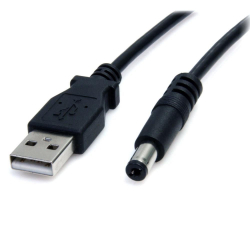 商品画像:USB - 5V DC電源供給ケーブル 91cm DCプラグ(外径5.5mm/内径2.1mm) USB2TYPEM