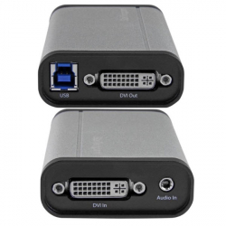 商品画像:USB 3.0接続DVIビデオキャプチャーユニット 1080p/ 60fps対応 TV/テレビ 動画レコーダーデバイス アルミ筐体 DVI-I(メス) - USBタイプB(メス) USB32DVCAPRO