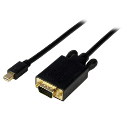 商品画像:3m Mini DisplayPort - VGA 変換アダプタケーブル Mini DP(ミニディスプレイポート)/オス - D-Sub15ピン/オス 1920x1200 ブラック MDP2VGAMM10B