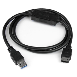商品画像:USB 3.0 - eSATA変換アダプタケーブル (91cm) eSATA対応HDD/SSD/光学ドライブを接続可能 USB3S2ESATA3