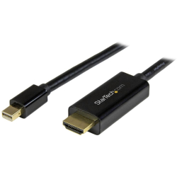 商品画像:Mini DisplayPort - HDMI変換ケーブル 3m 4K解像度/UHD対応 ミニディスプレイポート(オス) - HDMI(オス)アダプタ (ケーブル内蔵) オス/オス 4K2K(30Hz) MDP2HDMM3MB
