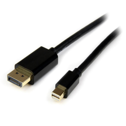 商品画像:Mini DisplayPort-DisplayPort 変換ケーブル/4m/ディスプレイポート 1.2/mDP-DPモニターケーブル/4K60Hz/mDPオス-DPオス MDP2DPMM4M