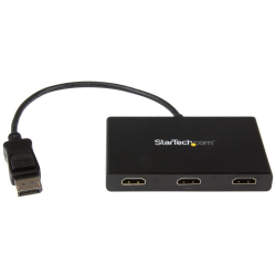 商品画像:マルチディスプレイアダプター/DisplayPort 1.2接続/デュアルHDMI 4K30Hzまたはトリプル1080p 60Hz/Windowsのみ/マルチモニター グラフィックアダプター/3画面 ビデオ 分配器 スプリッター MSTDP123HD