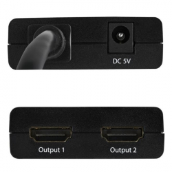 商品画像:2出力対応 4K HDMI 分配器スプリッター USBバスパワー/ACアダプタ対応 4K 30Hz ST122HD4KU