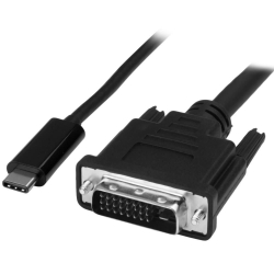 商品画像:USB-C-DVIディスプレイケーブル 1m ブラック 1920x1200/1080p対応 USB Type-C接続DVIモニタケーブル CDP2DVIMM1MB
