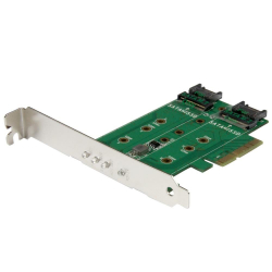 商品画像:3ポート M.2 SSD(NGFF) アダプタカード 1ポート PCIe (NVMe) M.2 / 2ポート SATA 3.0 M.2 PCIe 3.0 PCI Express 3.0 M.2 NGFFカード PEXM2SAT32N1