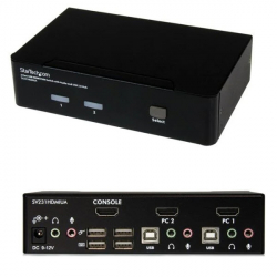 商品画像:2ポートKVMスイッチ/HDMI/1920 x 1200/オーディオ対応/2ポートUSB 2.0ハブ/PC & CPU 切替器 SV231HDMIUA