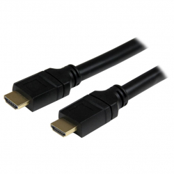 商品画像:HDMI 1.4 ケーブル/7.6m/4K30Hz/イーサネット対応/ハイスピードHDMI/プレナム定格/オス・オス/ブラック HDPMM25
