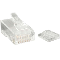 商品画像:自作用Cat6対応LANケーブルコネクタ 50個入りパック 自作用RJ45モジュラープラグ CRJ45C6STR50