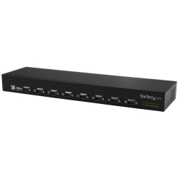 商品画像:USB - 8ポート対応シリアルRS232C 変換ハブ USB接続 8x シリアルD-Sub9ピン コンバータ デイジーチェーン機能 ラックマウント可能 ICUSB23208FD
