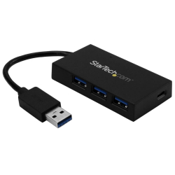 商品画像:4ポートUSB 3.0ハブ USB A - 3x USB A(高速充電対応)/ 1x USB-C 電源アダプタ付属 USB Type-Cポート搭載USBハブ HB30A3A1CSFS