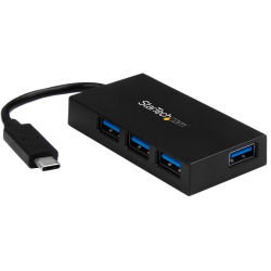 商品画像:USB-Cハブ/USB Type-C接続/USB 3.1 Gen 1/4ポート(4x USB-A)/バスパワー & セルフパワー(ACアダプター付属)/BC 1.2急速充電/各種OS対応/SuperSpeed 5Gbpsハブ HB30C4AFS