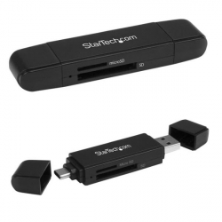 商品画像:USBカードリーダー/USB 3.0 Type-A & Type-C接続/5Gbps/SD/MMC+microSD/TFカード対応/各種OS対応/ポータブル メモリーカード アダプター SDMSDRWU3AC