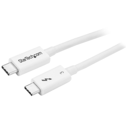 商品画像:Thunderbolt 3ケーブル/50cm/5K60Hz/40Gbps/100W USB PD/Thunderbolt 4 USB-C DisplayPort互換/ホワイト/サンダーボルト 高速データ転送 モニター ディスプレイ 映像出力 TBLT34MM50CW