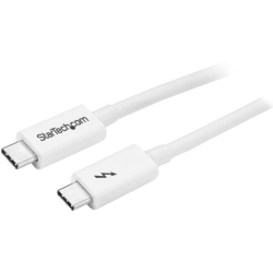 商品画像:Thunderbolt 3ケーブル/1m/4K60Hz/20Gbps/100W USB PD/Thunderbolt 4 USB-C DisplayPort互換/ホワイト/サンダーボルト 高速データ転送 モニター ディスプレイ 映像出力 TBLT3MM1MW