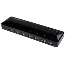 商品画像:7ポート USB 3.0ハブ 急速充電専用ポート搭載(2ポート x 2.4A)USBバッテリ充電(BC)仕様1.2準拠 ST93007U2C