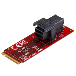 商品画像:U.2(SFF-8643)-M.2 PCI Express 4.0 x4 ホストアダプタカード/2.5インチU.2 NVMe SSD対応 M2E4SFF8643