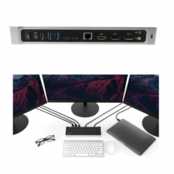 商品画像:ドッキングステーション/USB-C(USB 3.1 Gen 1)接続/トリプルモニター/4K HDMI & DisplayPort/60W USB PD/4x USB-A、1x USB-C/ギガビット有線LAN/Windows & Mac対応/多機能Type-Cハブ DK30CH2DPPD