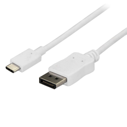 商品画像:USB Type-C-DisplayPort 変換ディスプレイアダプタケーブル 1.8m 4K/60Hz ホワイト CDP2DPMM6W
