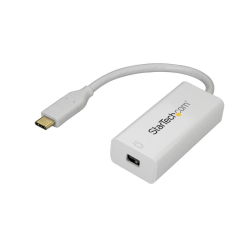 商品画像:USB-C-Mini DisplayPort ディスプレイ変換アダプター/4K60Hz/DP Altモード/Thunderbolt 3対応/ホワイト/USB Type-CパソコンからMini DP モニターなどへの変換コネクター CDP2MDP