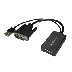 商品画像:DVI - DisplayPort 変換アダプタ USBバスパワー対応 1920x1200 DVI2DP2