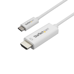 商品画像:USB-C-HDMI 変換ケーブル/1m/4K60Hz/USB Type-C-HDMI 2.0 ディスプレイアダプタケーブル/Thunderbolt 3 互換/DP 1.2 Altモード/HBR2対応/ホワイト CDP2HD1MWNL