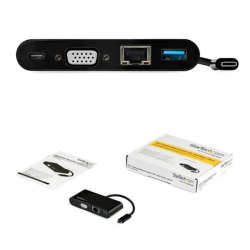 商品画像:USB Type-C接続マルチアダプタ VGA/60W USB PD/ギガビット有線LAN DKT30CVAGPD