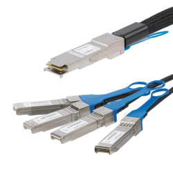 商品画像:DAC Twinax ブレークアウトケーブル/5m/Cisco製品QSFP-4SFP10G-CU5M互換/銅線ダイレクトアタッチケーブル/Cisco Firepower C9300 C3850対応 QSFP4SFP10C5