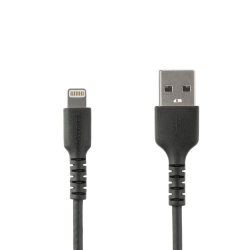 商品画像:ライトニングケーブル 1m ブラック Apple MFi認証iPhone充電ケーブル 高耐久性 Lightning - USB ケーブル RUSBLTMM1MB