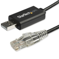 商品画像:USB-RJ45 コンソール変換ケーブル/Cisco互換/USB 2.0接続/1.8m/各種OS対応/ロールオーバーケーブル ICUSBROLLOVR