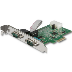 商品画像:RS232Cシリアル2ポート増設PCIeカード 16950 UART ロープロファイル/標準プロファイル対応 921.4kbps Windows/Linux対応 PEX2S953LP