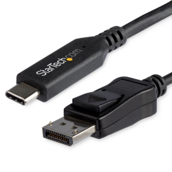 商品画像:USB-C-DisplayPort 変換アダプタケーブル 1.8m 8K/30Hz対応 HBR3 USB Type-C専用ディスプレイアダプタ Thunderbolt 3 互換 CDP2DP146B