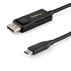 商品画像:USB-C-DisplayPort 1.4 変換ケーブル/2m/双方向変換対応/8K 60Hz対応/HBR3、HDR、DSC対応/Thunderbolt 3 互換/Type-C-DP 変換ディスプレイアダプタ CDP2DP142MBD