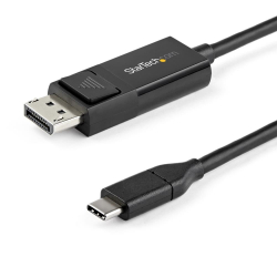 商品画像:USB-C-DisplayPort 1.2 ケーブル/1m/4K60Hz/双方向対応/Thunderbolt 3互換/ブラック CDP2DP1MBD