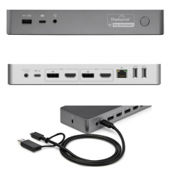 商品画像:ドッキングステーション USB Type-C/USB 3.0対応 デュアル4Kディスプレイ(DP/HDMI)60W PD Mac/Windows/Chrome OS 4x USB 3.0ポート DK30C2DPPD