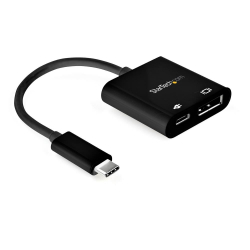 商品画像:USB-C-DisplayPort 1.4変換アダプタ/USB Power Delivery対応/8K60Hz 4K120Hz/60Wパススルー充電/USBタイプC-DP Altモード/ディスプレイアダプタ/Thunderbolt 3互換 CDP2DP14UCPB