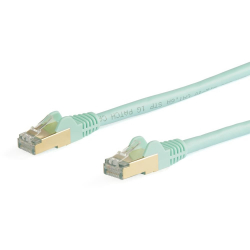 <StarTech.com>カテゴリー6a LANケーブル 7m アクア ツメ折れ防止RJ45コネクタ CAT6aイーサネットケーブル 6ASPAT7MAQ