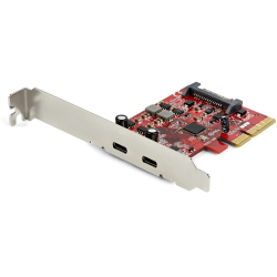 商品画像:2ポートUSB Type-C増設PCI Expressカード USB 3.1 Gen 2(10Gbps)準拠 PCIe Gen 3 x4対応 ASM3142チップセット搭載 PEXUSB312C3