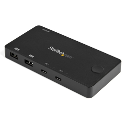 商品画像:USB-Cパソコン対応2ポートKVMスイッチ 4K60Hz HDMI コンパクトUSB Type-Cパソコン切替器 USB-Cケーブル付属 バスパワー対応 MacBook/iPad Pro/ThinkPad/IdeaPad/EliteBook SV211HDUC