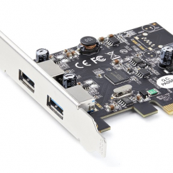 商品画像:2ポートUSB-A増設PCI Expressインターフェースカード/各ポートで10Gbpsに対応/USB 3.1 Gen 2(USB 3.2 Gen 2)準拠PCIe拡張カード/標準&ロープロファイル対応/Windows/macOS/Linux対応 PEXUSB312A3