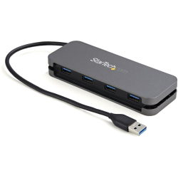 商品画像:4ポートUSB 3.0ハブ/USB-A-4x USB-A/SuperSpeed 5Gbps USB 3.1 Gen 1対応Type-Aハブ/USBバスパワー/28cmケーブル HB30AM4AB